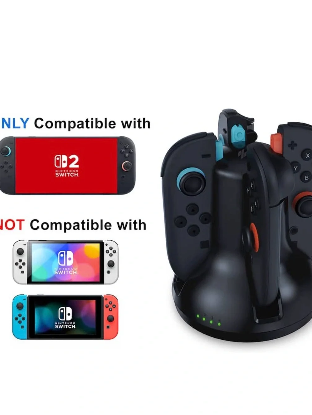 NEXT Quad Charge Station for Nintendo Switch 2 Joy-Con 2 Controllers NX-NS2JQC